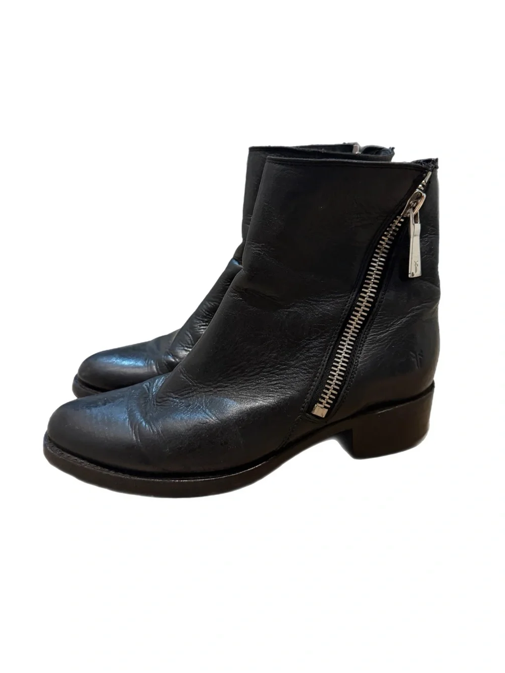 Frye black Demi zip bootie in black